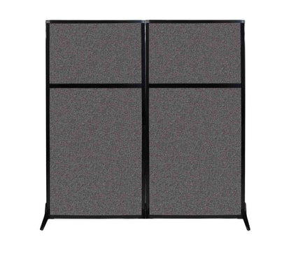 Versare Workstation Partition | Portable Wall Divider | Modern Office Cubicle | Free Standing Privacy Screen | Flexible Work Space | 66" x 70" Charcoal Gray Fabric Panels