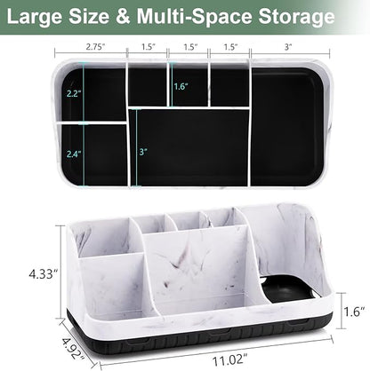 Marble Bathroom Countertop Organizer