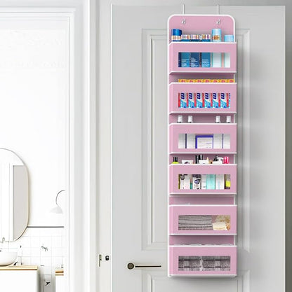 Simple Houseware 6 Clear Window Pocket Over Closet Door Storage Hanging