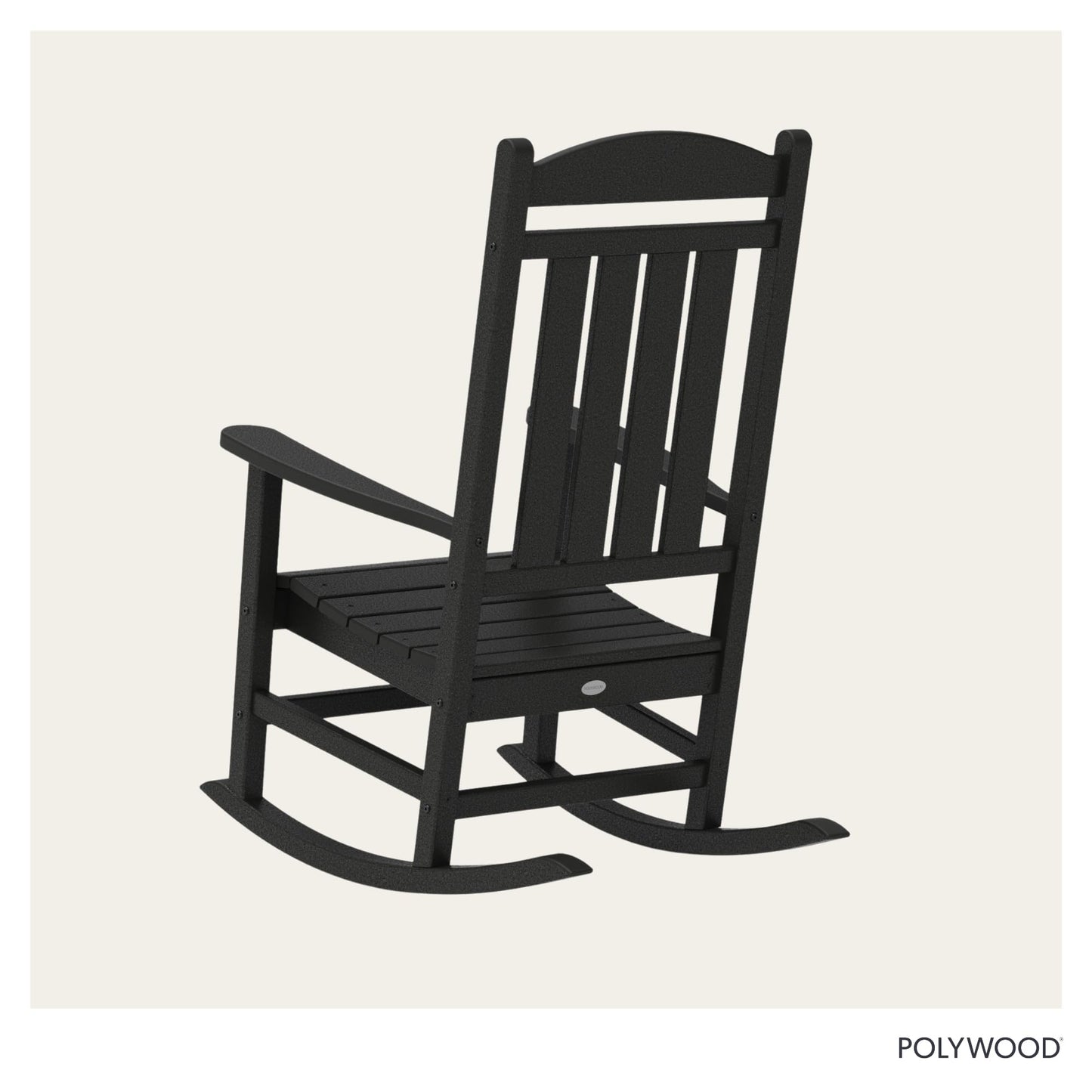 POLYWOOD Presidential Rocking Chair in Black