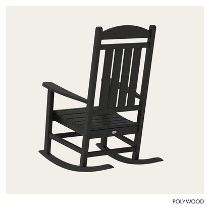 POLYWOOD Presidential Rocking Chair in Black