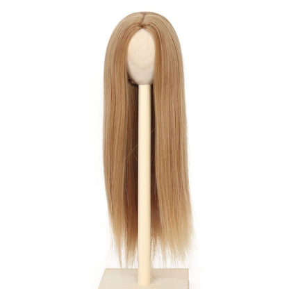 Long Straight 8-9" 1/3 BJD MSD DOD Pullip Dollfie Wig Centre Parting DIY Making Hair Accessories