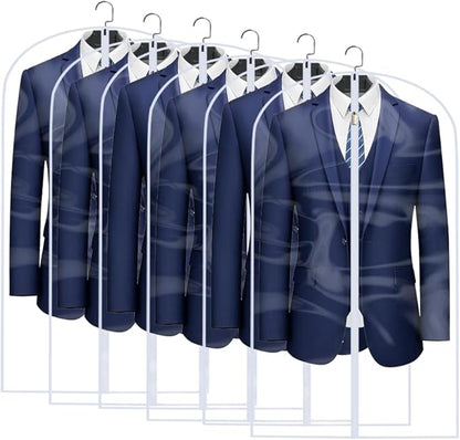 Clear Garment Bags for Hanging Clothes Travel Suit Bags for Closet Storage