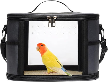 Parrot Travel Bag – Portable Bird Carrier, Small Pet Shoulder Bag, Lightweight Travel Backpack | Comfortable Travels Solution, Easy Carry Bags for Budgies Cockatiel Parrot Hamster