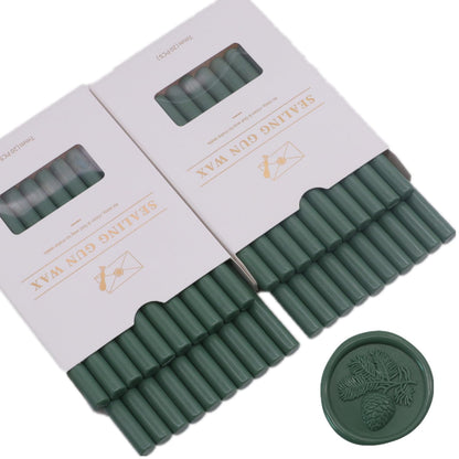 40 Pcs Glue Gun Sealing Wax Sticks for Wax Seal Stamp, Olive Green Sealing Glue Gun Sealing Wax Sticks Mini Glue Stick, Great for Wedding Invitations,Christmas Gift (Olive Green)