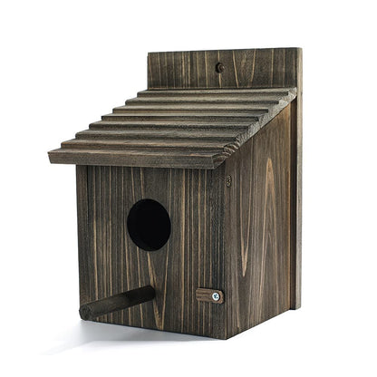 NATUREYLWL Weatherproof Bird House, Wooden Bird Houses for Outside with Pole, Durable Birdhouse for Finch, Bluebird, Cardinals, Hanging Birdhouse Garden Country Cottages