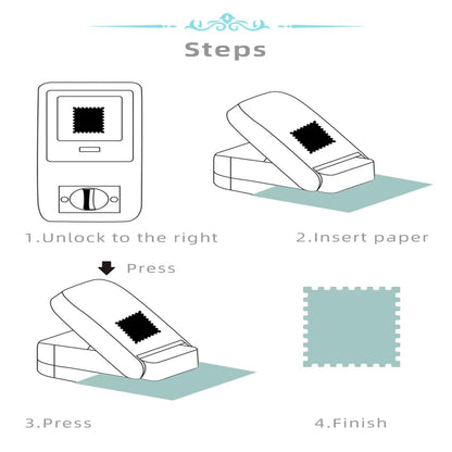BBLING 1.5x1.25 inch Stamp Puncher Lever Type Paper Punching Machine, Used for Making Scrapbook DIY Card Making Crafts (Cannot Cut Fabric)