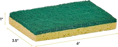 Kitchen Large Sponges for Washing Dishes, Non-Scratch Cellulose Dish Scrub Sponges, Cleaning Sponges for Household Use, Safe Cleaning Products, Kitchen Sponges Pack of 12, by Superio