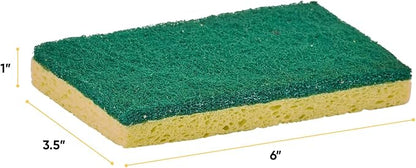 Kitchen Large Sponges for Washing Dishes, Non-Scratch Cellulose Dish Scrub Sponges, Cleaning Sponges for Household Use, Safe Cleaning Products, Kitchen Sponges Pack of 2, by Superio