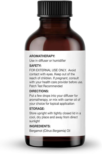 Majestic Pure Essential Oil with Glass Dropper - 100% Pure and Natural - Essential Oils for Diffuser, Aromatherapy, Soap and Candle Making, Bergamot Essential Oil, Bgamot Oil, 1 Fl Oz