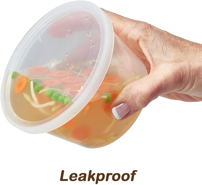 DuraHome - Deli Containers - 40 Pack BPA-Free Plastic Microwaveable Clear Food