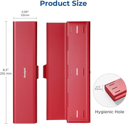 Wider Aluminum Toothbrush Travel Case, Portable Travel Toothbrush Holder