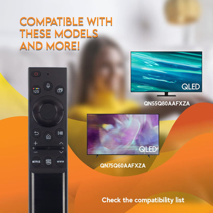 Ceybo Original Solar Voice Remote Control Replacement with YouTube Netflix Shortcut for Samsung Smart TVs, Compatible with Neo QLED 8K, QLED (BN59-01480A)