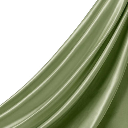 Q&J Fabric Co. Light Olive Green Satin Fabric by The Yard, 3 Yard x 55 Inch Charmeuse Satin Fabric Silky & Shiny Cloth Fabric, Smooth Bridal Satin Fabric for Wedding Dress, Clothing Sewing, DIY Crafts