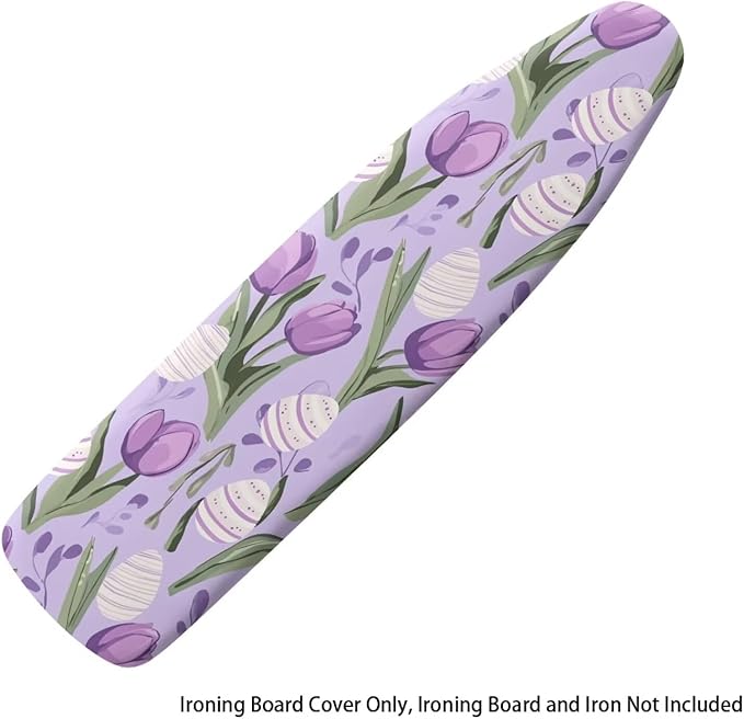 Purple Tulips Ironing Board Cover and Pad Elastic Edge Universal Washable