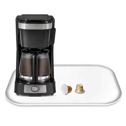 TOHONFOO Silicone Coffee Mat with Lip, 19.7'' x 15'' Heavy Duty Bar Mat, Coffee Tray for Countertop Fit Under Machine Pot Espresso Machine, Grey