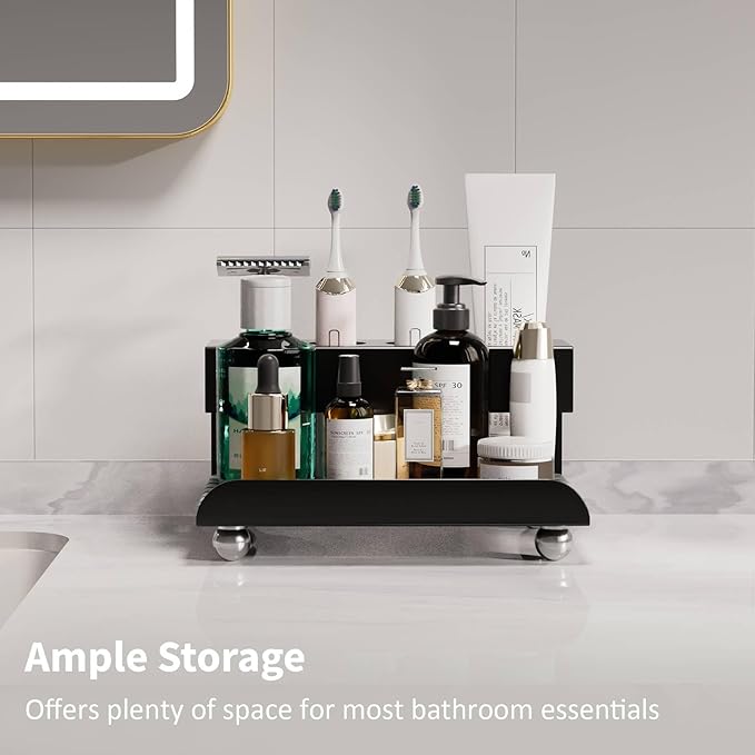 Quick Dry Electric Toothbrush Holder 4 Slots Metal Bathroom Counter Organizer