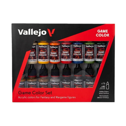 Vallejo - Game Color Introduction Set | Starter Set for Fantasy and Wargame Figures | 16 Bottles x 18 ml (0.60 fl.oz.)