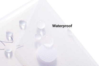 YESSART 7 x 7 Square Clear Plastic Envelopes Die Cut Stencil Storage Holder 20 Pack Hook Loop Closure