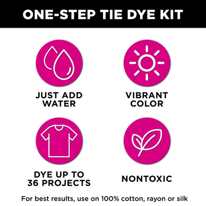 Tulip One-Step Tie-Dye Pastel Party Kit, Easy Large Group Activity, Permanent Designs for Fabric, 12 Colors