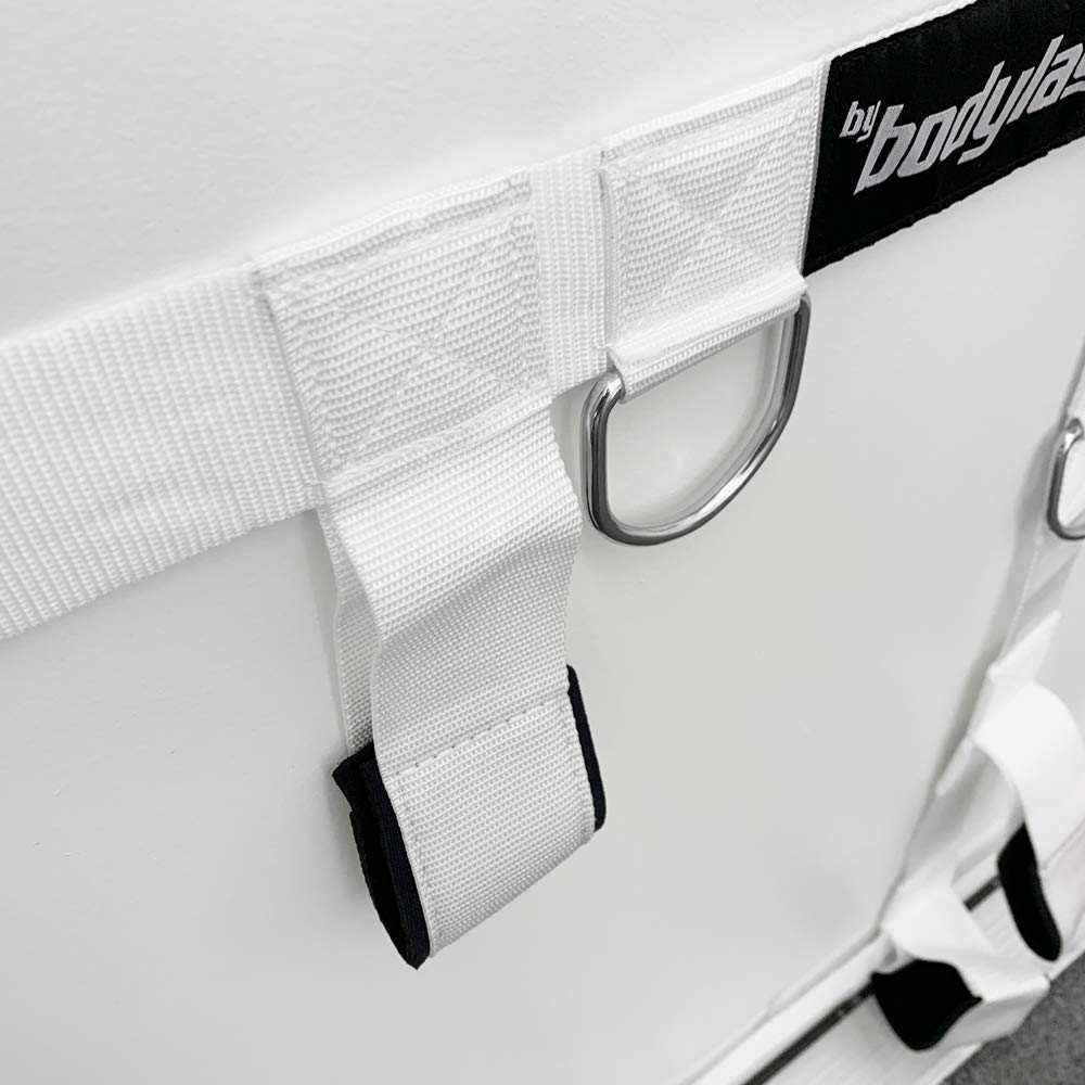 Bodylastics Ultra Anchor Door Attachment with 25 Durable Connectors for Anti Snap Resistance Bands Strength Training on Any Standard Door, White