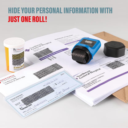 Trodat ID Protector Ink Roller – Identity Theft Protection Roller Stamp – incl. 3 BONUS Refill Inks