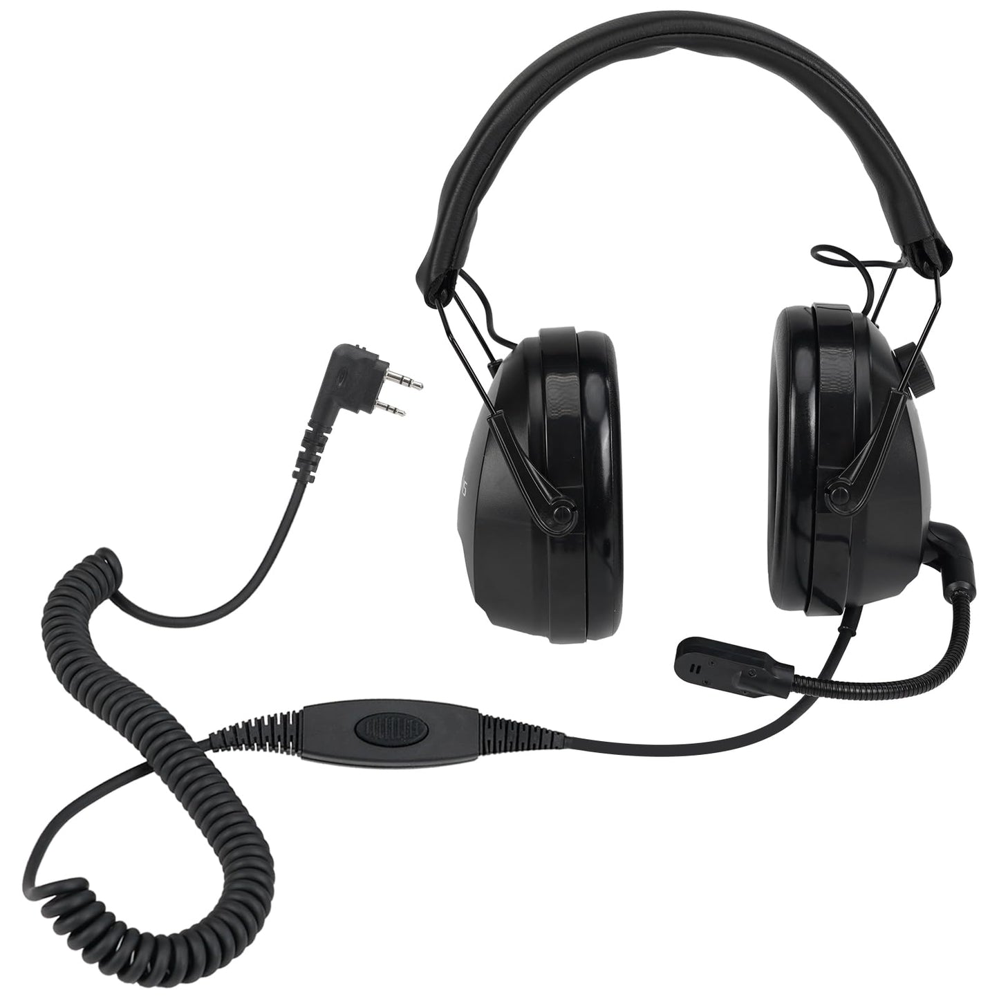 Retevis EHK012 Foldable Two Way Radio Headset with Mic,Noise Reduction,Volume Adjust, Compatible with Baofeng UV-5R BF-F8HP PRO AR-5RM Pxton PX-888S, for RT22 RT68 RT86, 2 Way Radio Headset(1 Pack)
