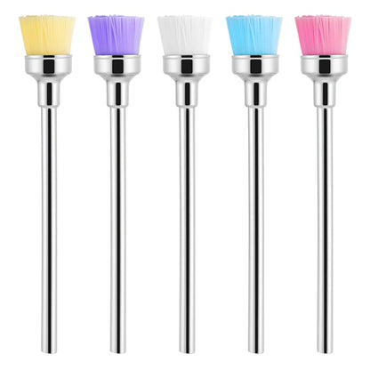 5 Pcs Nail Bit Brush Cuticle Clean up Drill Bit Brush Nail Drill Bits, Nails