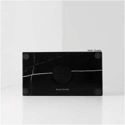 Aspen Studio AspenStudio Genuine Black Marquina Marble Cremation Urn for Adult Human Ashes Black Maquina Marble Urn