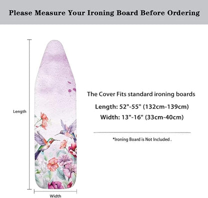Floral Hummingbird Ironing Board Cover Iron Pad Covers Padding