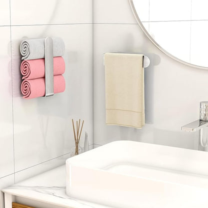 Adhesive Hand Towel Holder, 8 Inch Towel Holder
