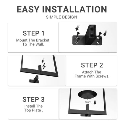 SUNLITOPTO Plant Wall Shelf, Metal Modern Style Frame, Picture Wall Plant Holder, Plant Frames for Living Space Decor Display Stand for Living Room Balcony Garden Patio (3 PACK(BLACK ))