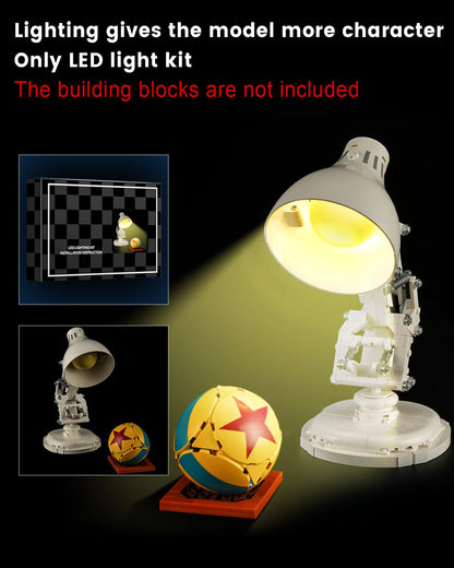 Mililier LED Light Kit for Lego 21357 Pixar Luxo Jr. Building Set, Compatible with Lego 21357 Building Blocks Model(Not Include Blocks Set)