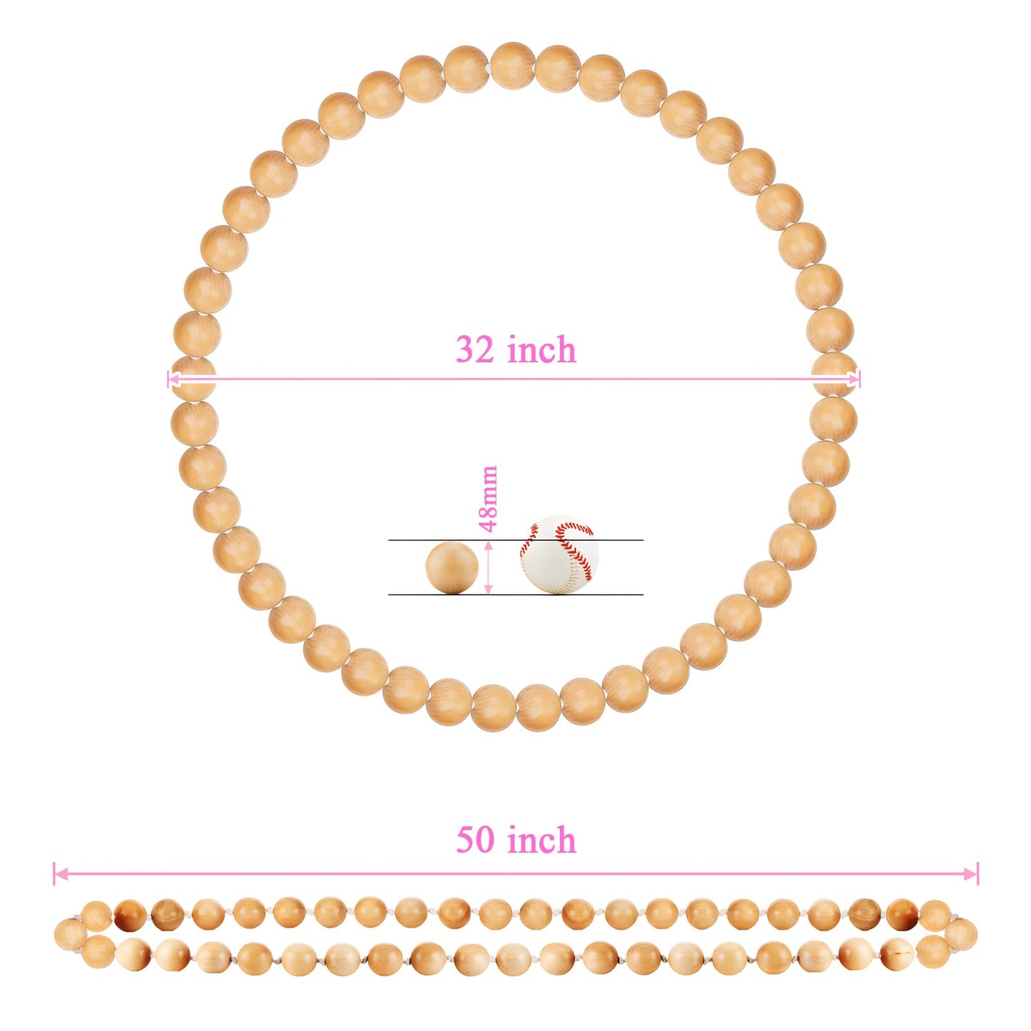 RR ROUND RICH DESIGN Wooden Hula Weighted Exercise Hoop for Fitness (Do Not Copy Patented Products) Natural