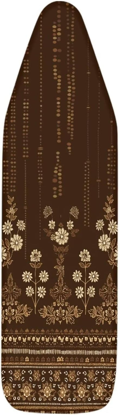 Grey Flower Print Ironing Board Cover and Pad Full Size Iron Board Cover Home