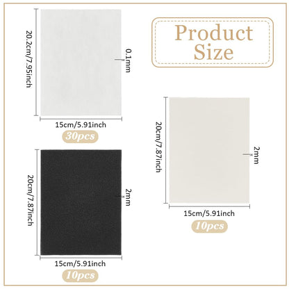 BENECREAT 50Pcs 7.87x5.91Inch Flower Pressing Paper Kit, 10Pcs Foam Pad, 10Pcs Drying Plate, 30Pcs Lining Paper for Pressing Flower Making Dried Plants Craft DIY