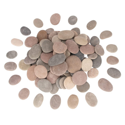 [About 94 PCS - 100 PCS](18 Pounds) Craft Rocks,Painting Rocks,2.1"-3.5" River Rocks,Flat Rocks,DIY Rocks,Painting Stones,Smooth Rocks