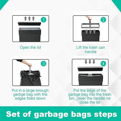 BestOffice 13 Gallon Trash Can Automatic Kitchen Trash Can Touch Free High-Capacity Garbage Can with Lid for Bedroom Bathroom Home Office 50 Liter (Black, 1) (4, Black)