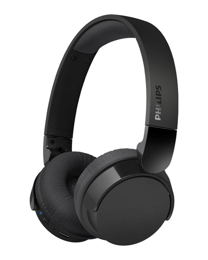 PHILIPS H3209 Wireless Headphones,On-Ear Bluetooth Headphones, Dynamic Bass, Sound Signature,Clear Call,25H Battery Life,Fast Charging,Soft Ear Cups,Bluetooth 5.3,Compact Design,Light,Dark Black