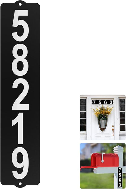 Metal Mailbox Numbers, Address Plaque, Waterproof, Horizontal & Vertical Mounted Address Sign for House Home Office Street Yard Mailbox