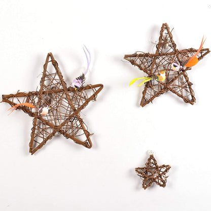 Natural Grapevine Mesh Star Wreath DIY Craft Vines Base Grapevine Roll for Rustic Summer Fall Christmas Wreath Door Garland Hanging Decor