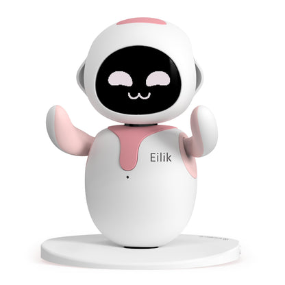 ENERGIZE LAB Eilik Pink - Touch Interactive Toys, Cute Robot Pets with Abundant Emotions. Idle Animations&Mini-Games, Unique Gift for Girls & Boys. Support Update.