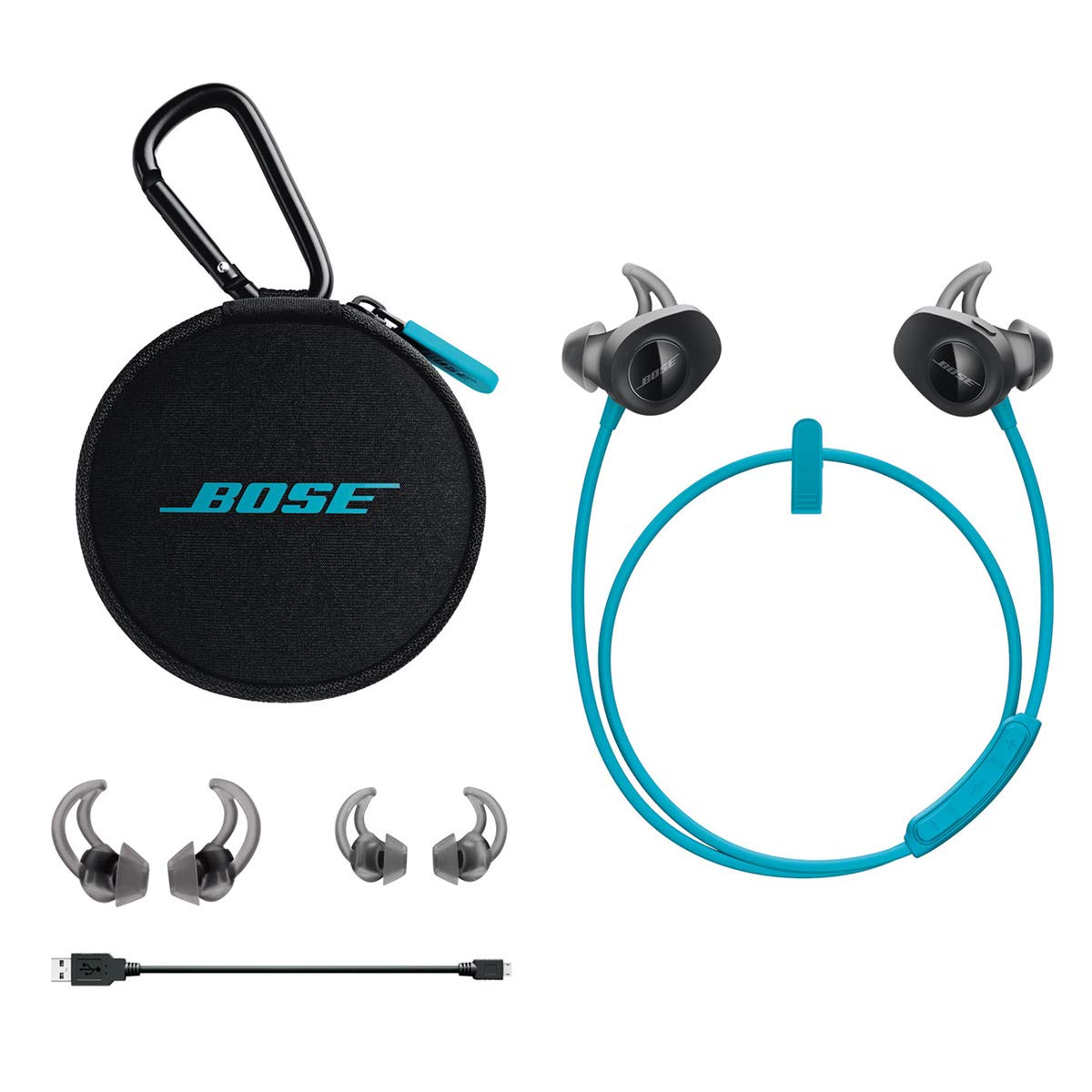 Bose SoundSport Wireless, Sweat Resistant, in-Ear Headphones, Aqua
