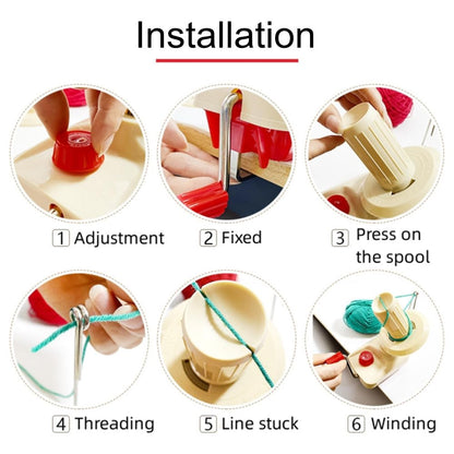 Ball Winder, Convenient Yarn Winder, Ball Winder Suit for Yarn Swift with Easy Installation, 1 Scissor + 20 Gauge Knitting Needles + 4 Sizes of Pom Pom Makers (26)