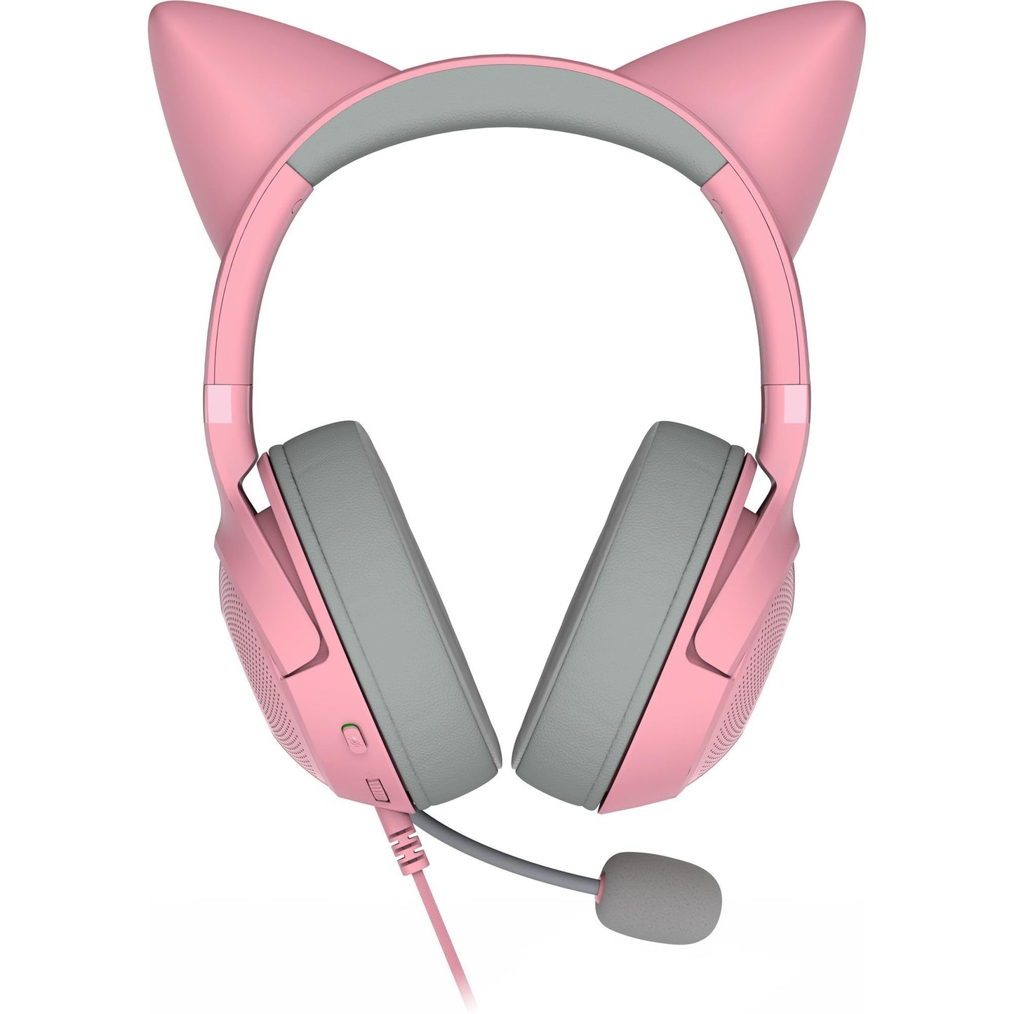 Razer Kraken Kitty V2 USB Wired Headset: Chroma RGB Kitty Ears - Stream Reactive Lighting - HyperClear Cardioid Mic - 40 mm Drivers - 7.1 Surround Sound - Comfortable Ear Cushions - Quartz Pink