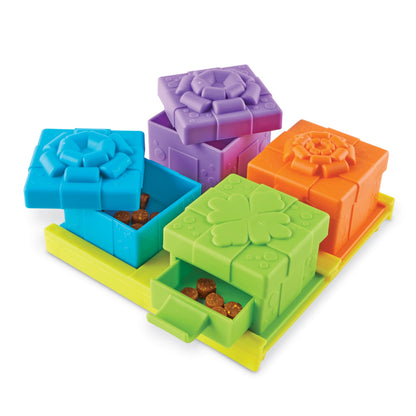 Brightkins Surprise Party Treat Puzzle - Enrichment Puzzls Toys for Dogs, Interactive Gifts for Puppies