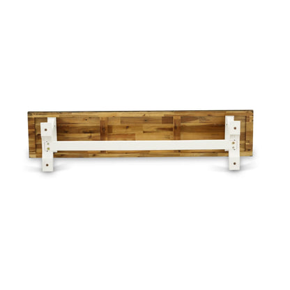 East West Furniture VB077 V-Style Modern Dining Room Bench with Wooden Seat, 72x15x18 Inch, Multi-Color