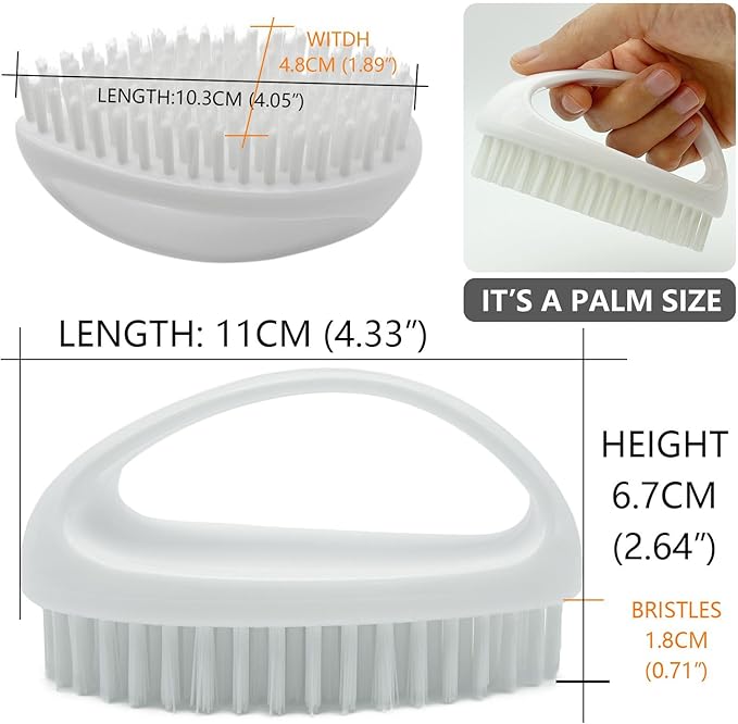 Scrub Brush for Cleaning Scrubbing Heavy Duty Stiff Nylon Bristles Cleaning