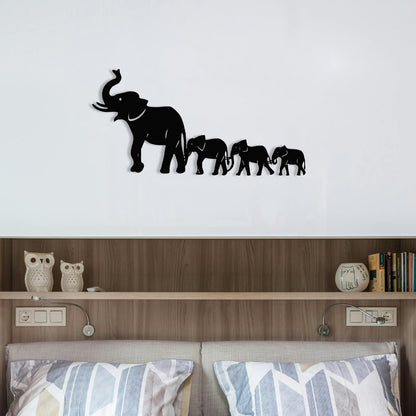 XORT Geometric Elephant Metal Wall Art, Wildlife Lover Gift Wall Hangings Elephant Sign Decor