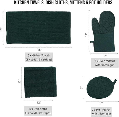 LANE LINEN Dish Towels and Dishcloths Sets